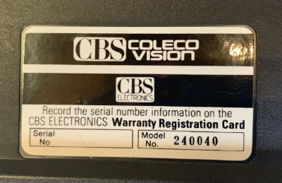 Console | CBS ColecoVision Home Console Model 2400