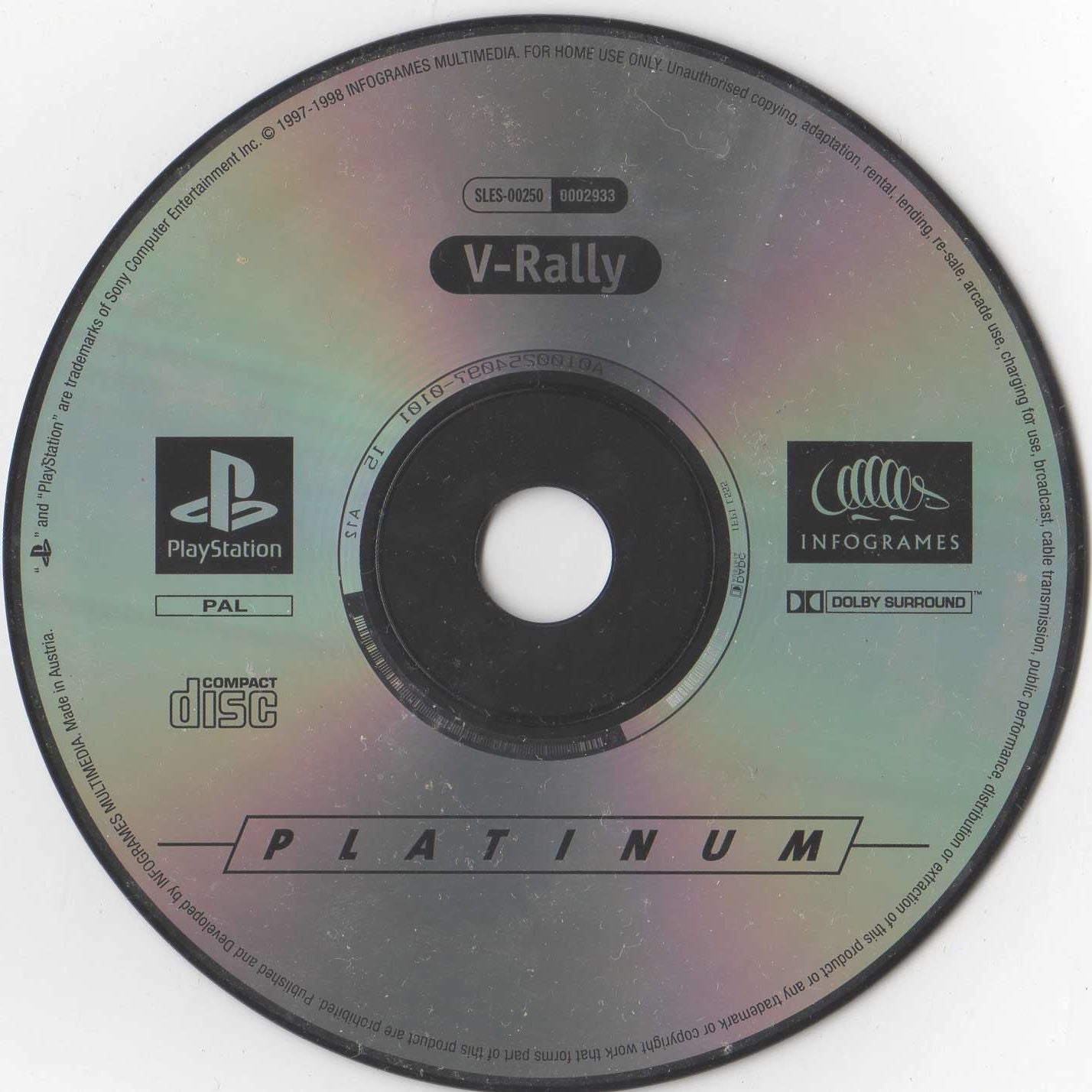 Game | Sony PlayStation PS1 | V-Rally (Platinum)