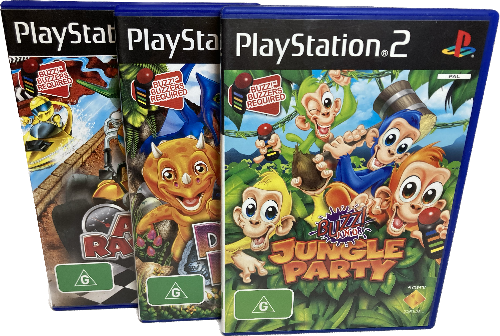 Game | Sony Playstation PS2 | 3 Buzz! Junior Bundle Pack Collection