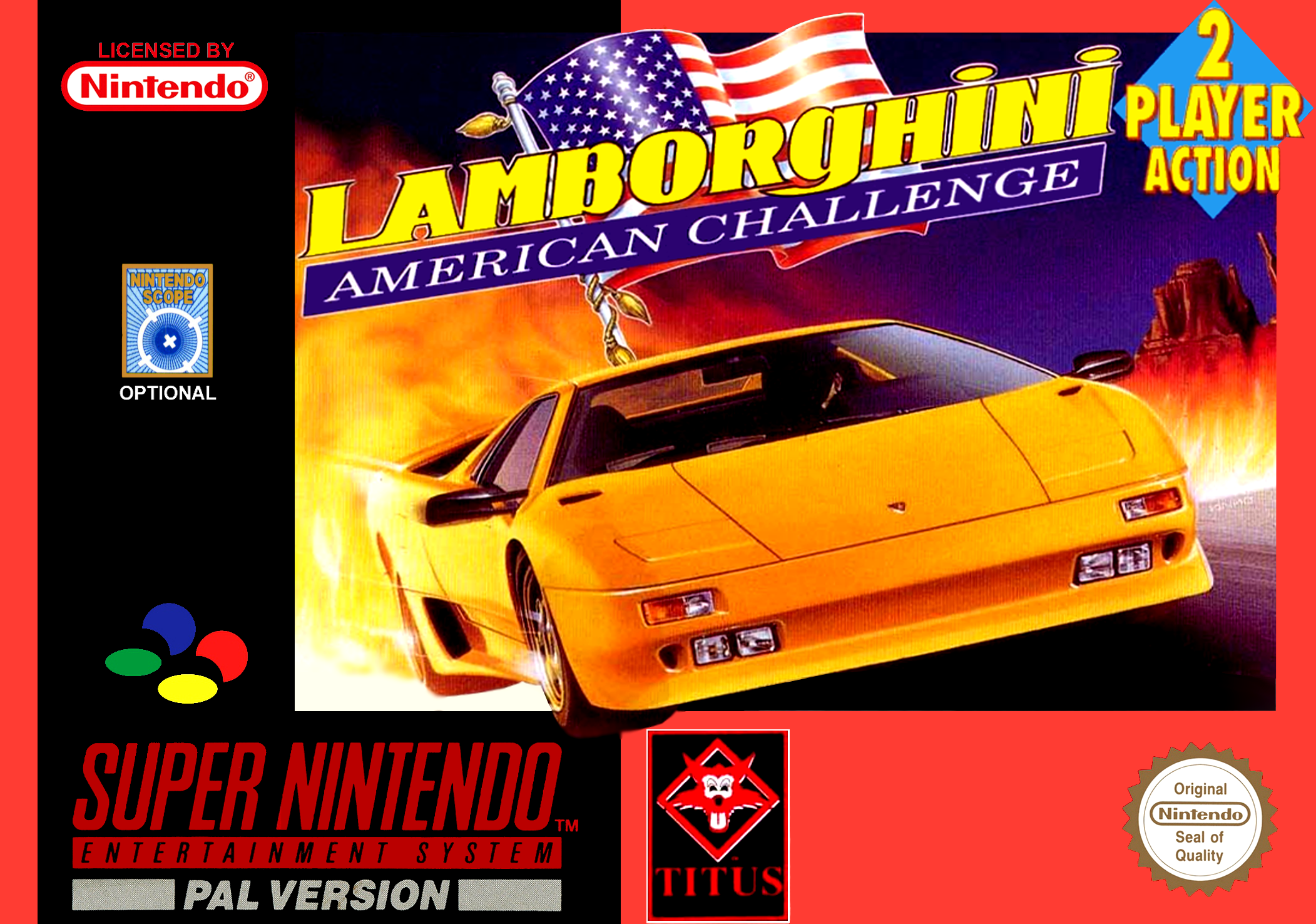 Game | Super Nintendo SNES | Lamborghini American Challenge