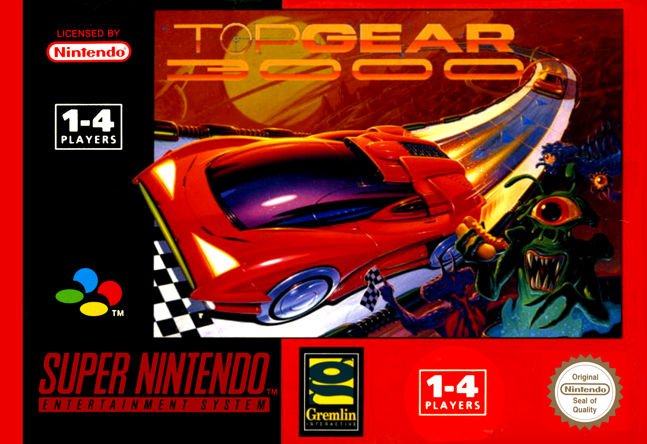 Game | Super Nintendo SNES | Top Gear 3000