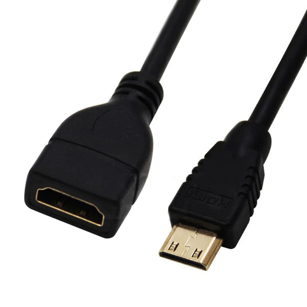 Accessory | Mini HDMI to HDMI Male-Female Adapter Cable Gold plated Converter