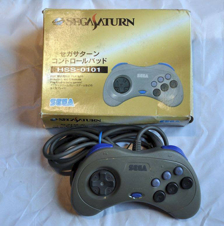 Controllers & Attachments - SEGA Saturn Controller Control Pad Grey White HSS-0101