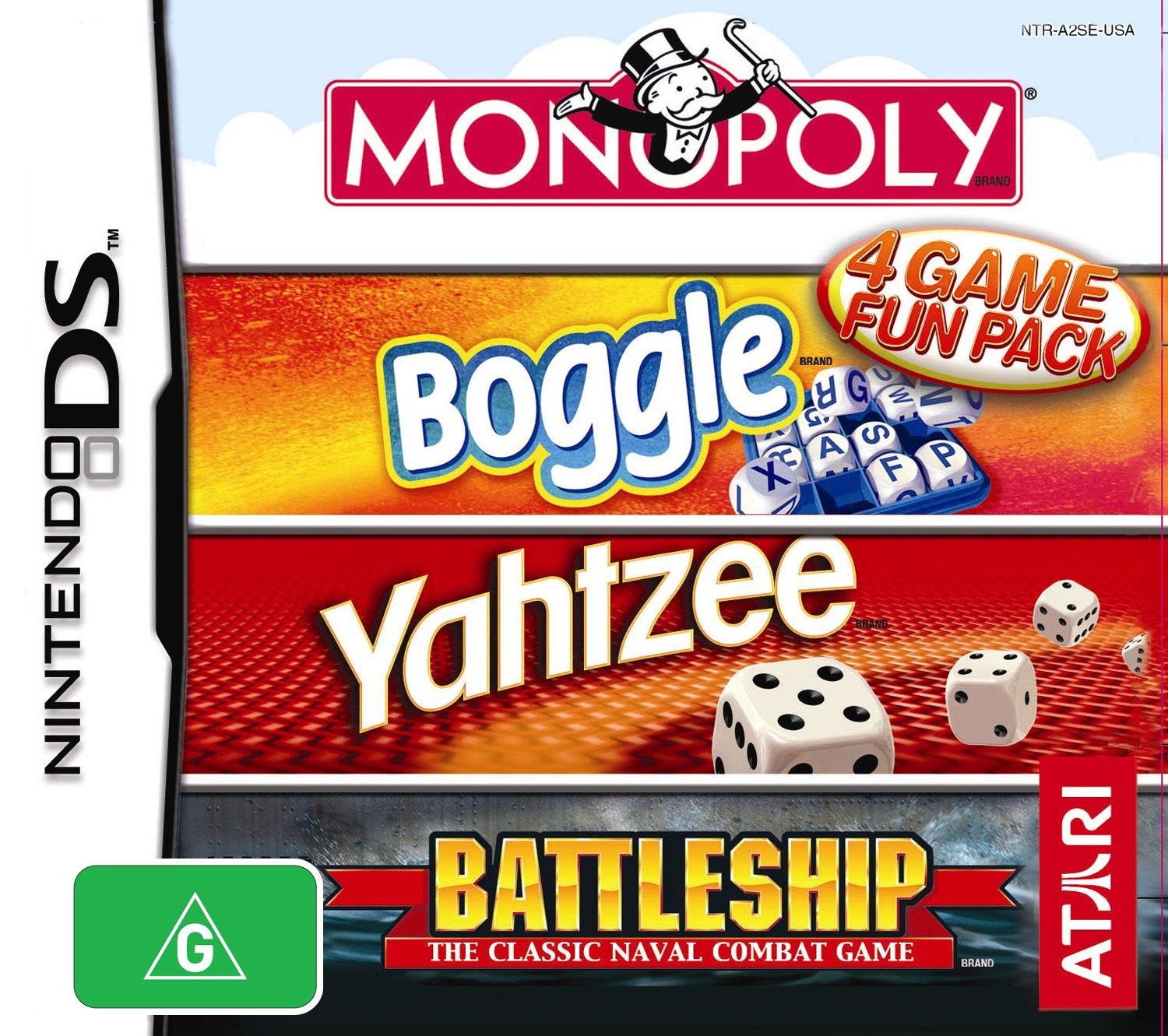 Game | Nintendo DS | Monopoly & Boggle & Yahtzee & Battleship