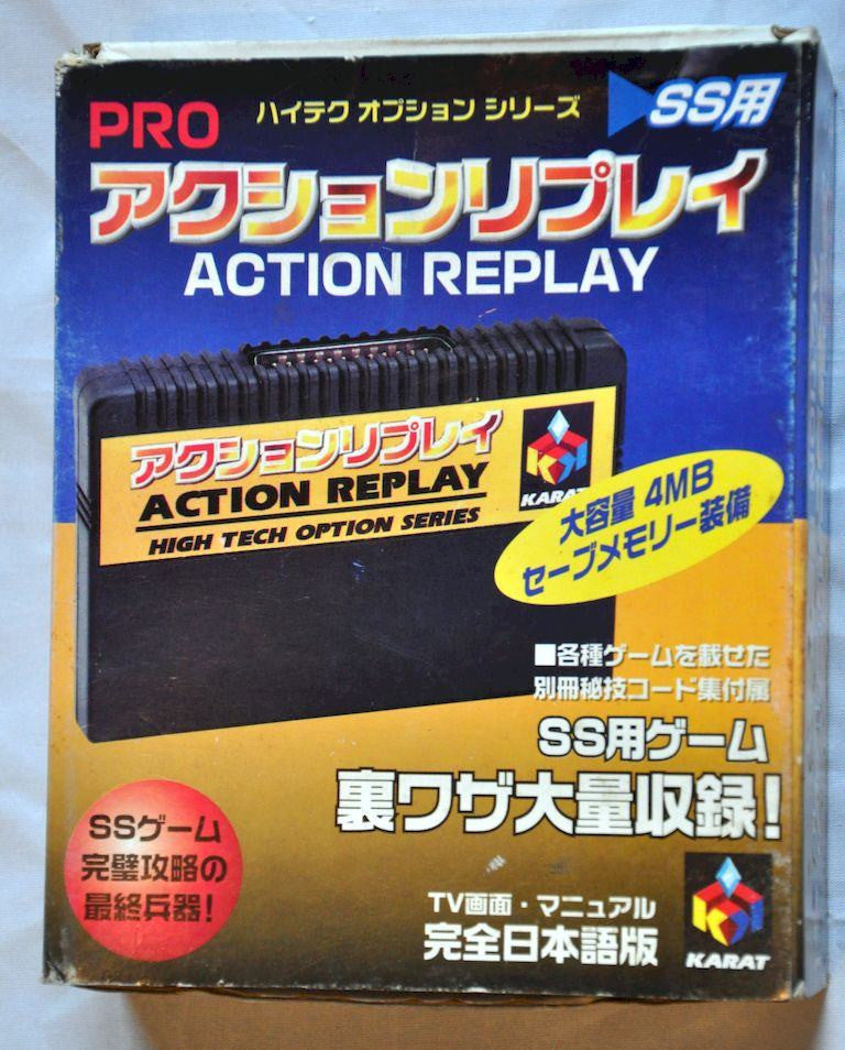 Game - Sega Saturn Action Replay Pro Cart Datel High Tech Option Series