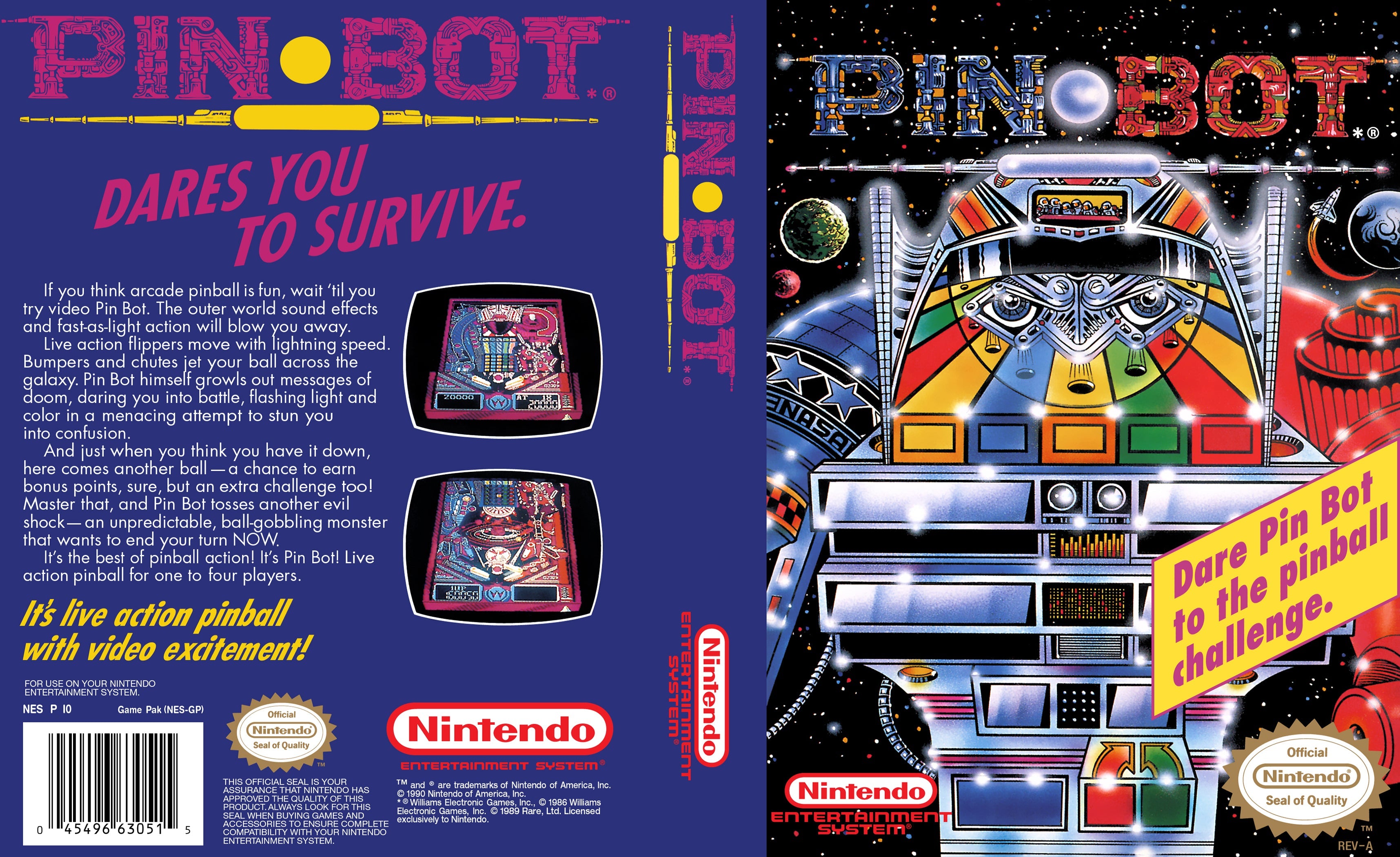 Game | Nintendo NES | Pin-Bot Pinball