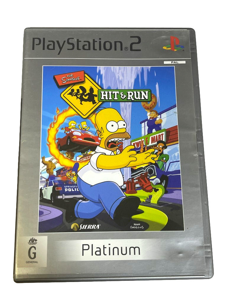 Game | Sony Playstation PS2 | The Simpsons Hit And Run [Platinum]
