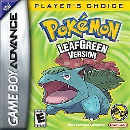 Game | Nintendo Gameboy  Advance GBA | Pokemon Leaf Green Player's Choice USA NTSC