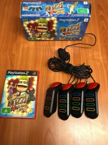 Game | Sony PlayStation PS2 | Buzz The Music Quiz Game Controller Set