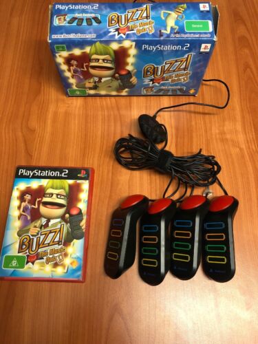 Game | Sony Playstation PS2 | Buzz The Music Quiz Game Controller Set