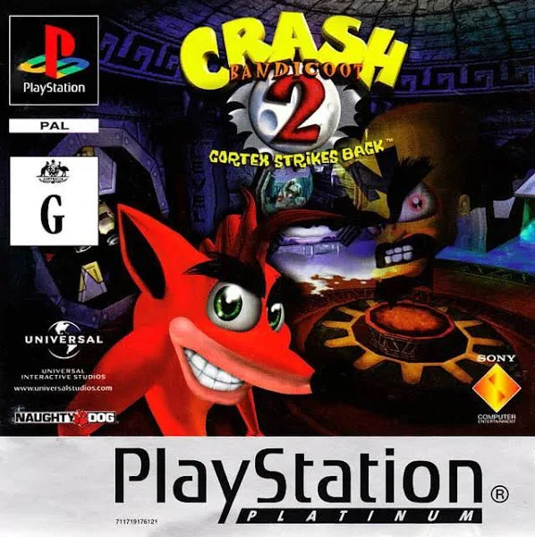 Game | Sony PlayStation PS1 | Crash Bandicoot 2 Cortex Strikes Back (Platinum)