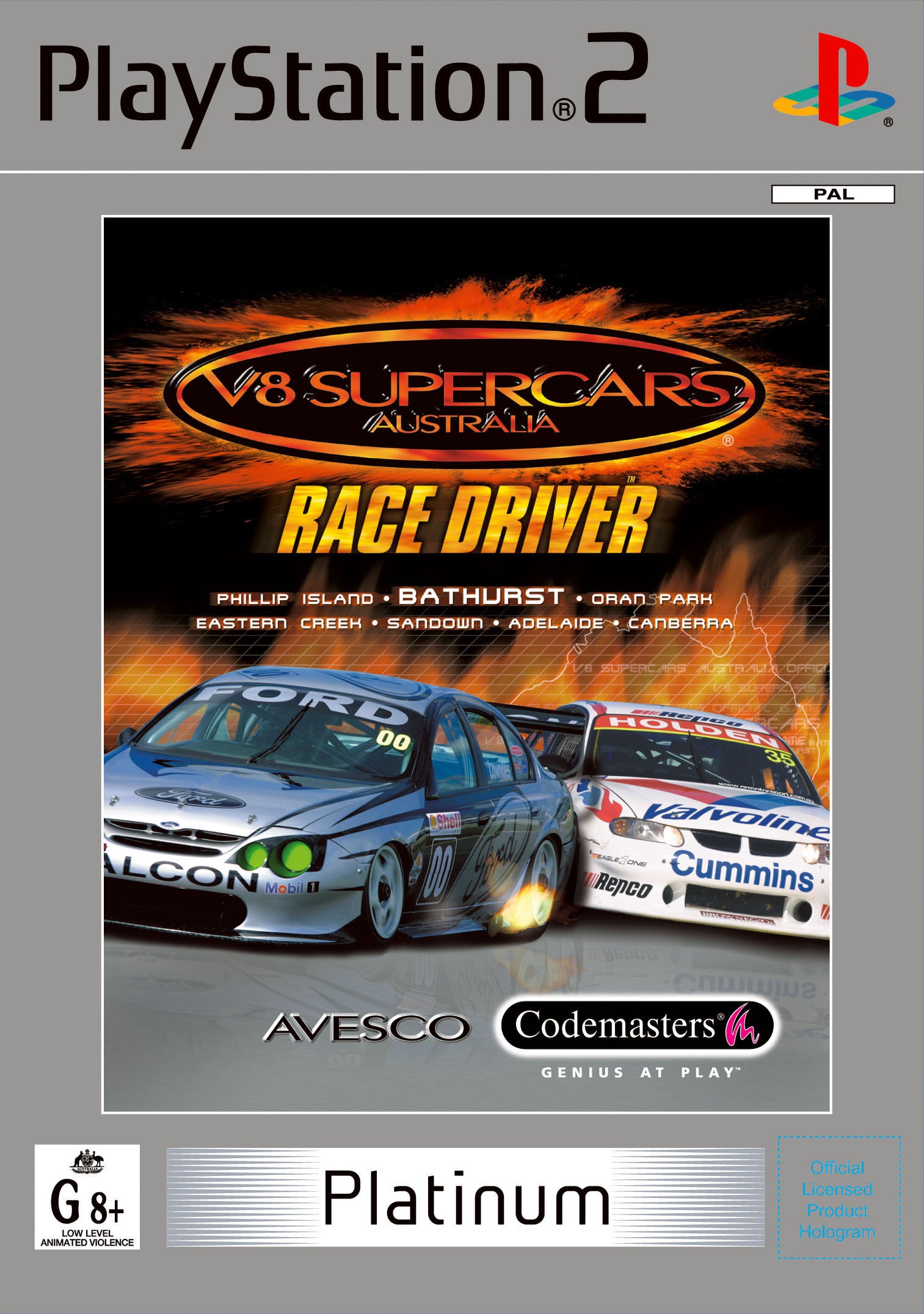 Game | Sony Playstation PS2 | V8 Supercars Australia: Race Driver [Platinum]